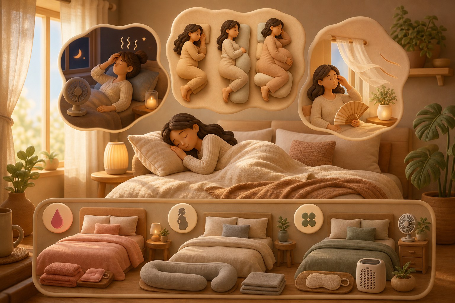 女性睡眠變化懶人包：經期孕期更年期體溫與環境調整
