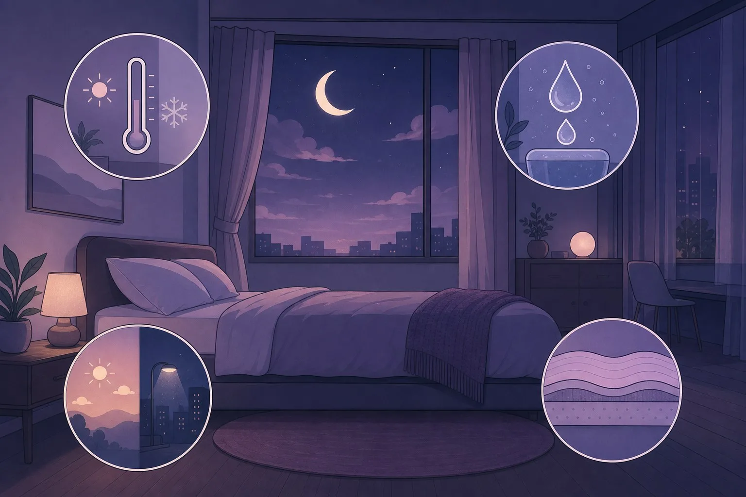 影響睡眠品質的環境要素：溫度、濕度、光線與床面支撐