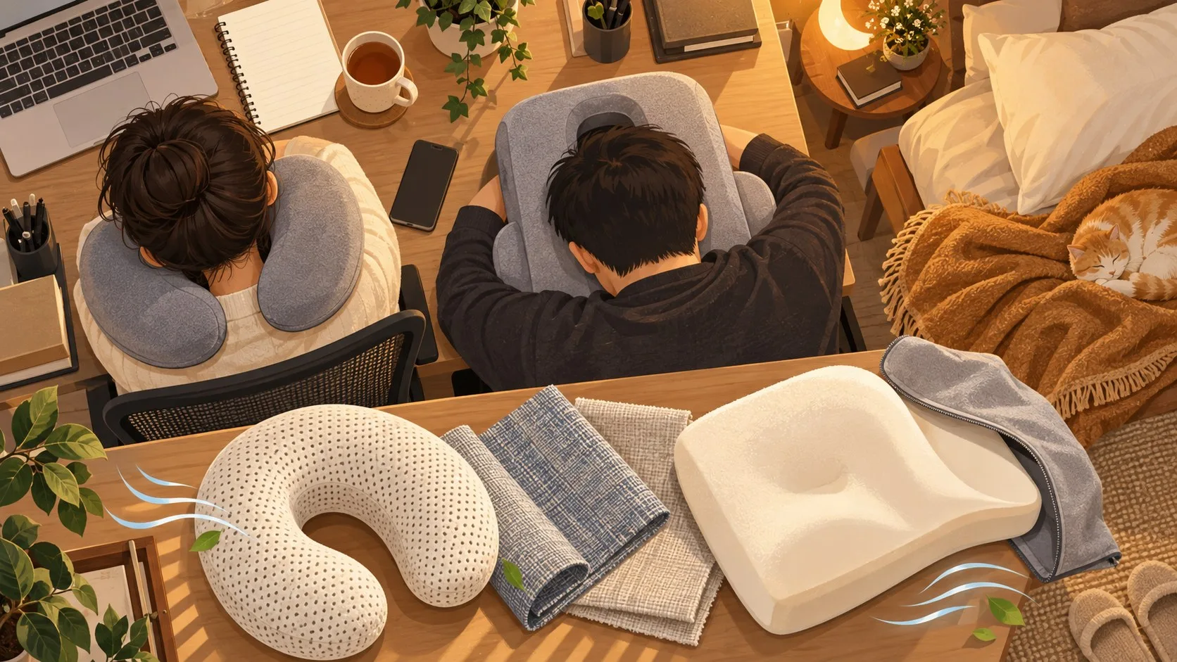 午睡枕怎麼挑？辦公室趴睡族選對材質不落枕